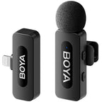 Boya BY-V1 V2.0 Wireless Lavalier Microfono per Lightning - 1 x TX e 1 x RX