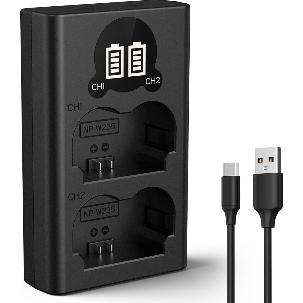 K&F Concept NP-W235 Caricabatterie doppio USB-C con display