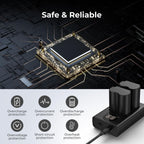 K&F Concept NP-W235 Caricabatterie doppio USB-C con display