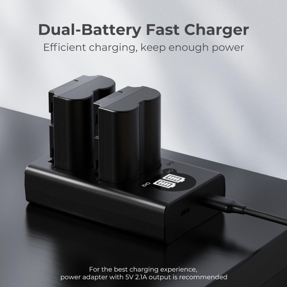 K&F Concept NP-W235 Caricabatterie doppio USB-C con display