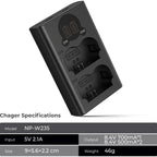 K&F Concept NP-W235 Caricabatterie doppio USB-C con display