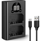 K&F Concept NP-FZ100 Caricabatterie doppio USB-C con display