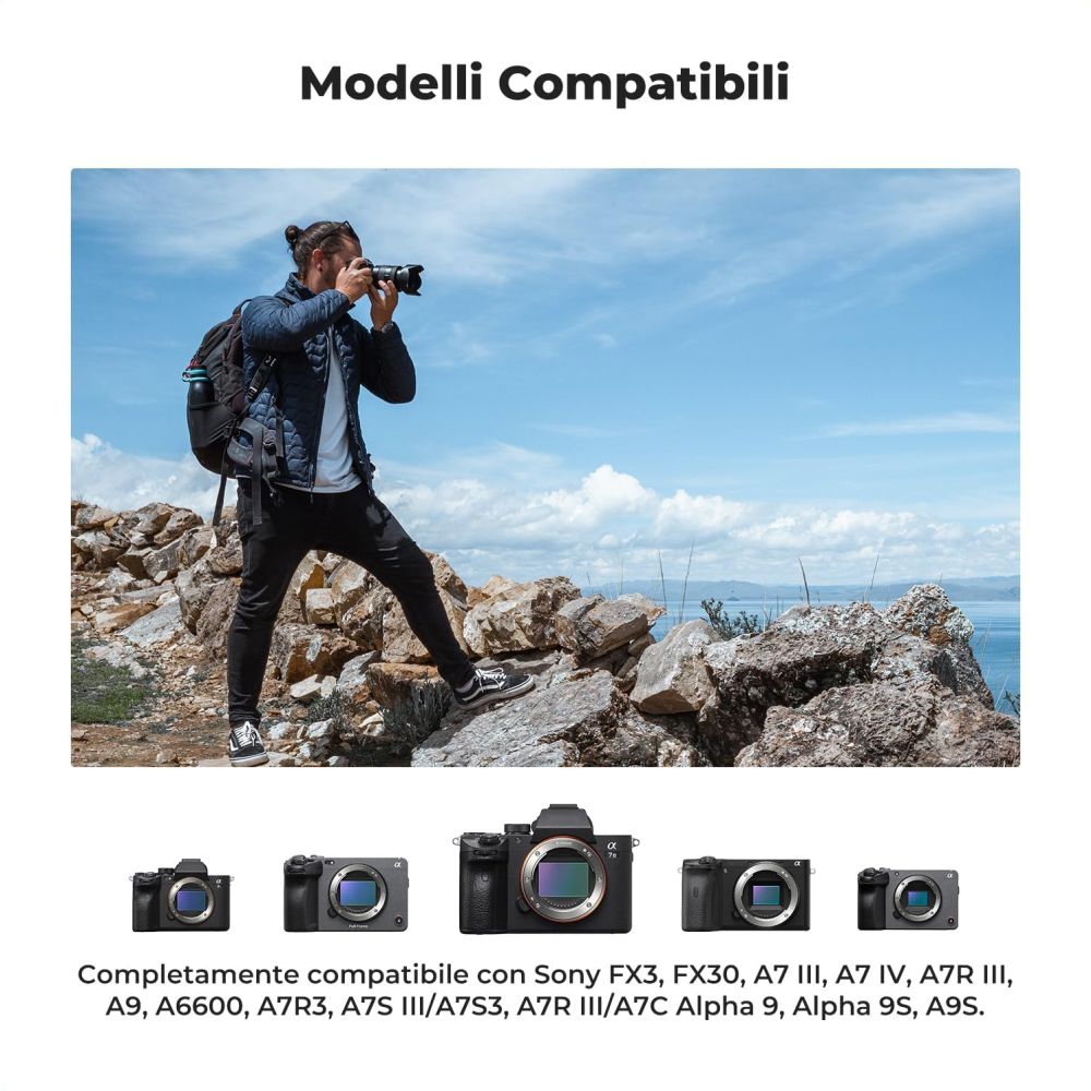 K&F Concept NP-FZ100 Caricabatterie doppio USB-C con display