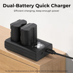 K&F Concept NP-FZ100 Caricabatterie doppio USB-C con display