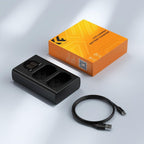 K&F Concept NP-FZ100 Caricabatterie doppio USB-C con display