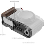 SmallRig 5260 Piastra di montaggio a L con impugnatura in legno per Fujifilm X-M5, nero