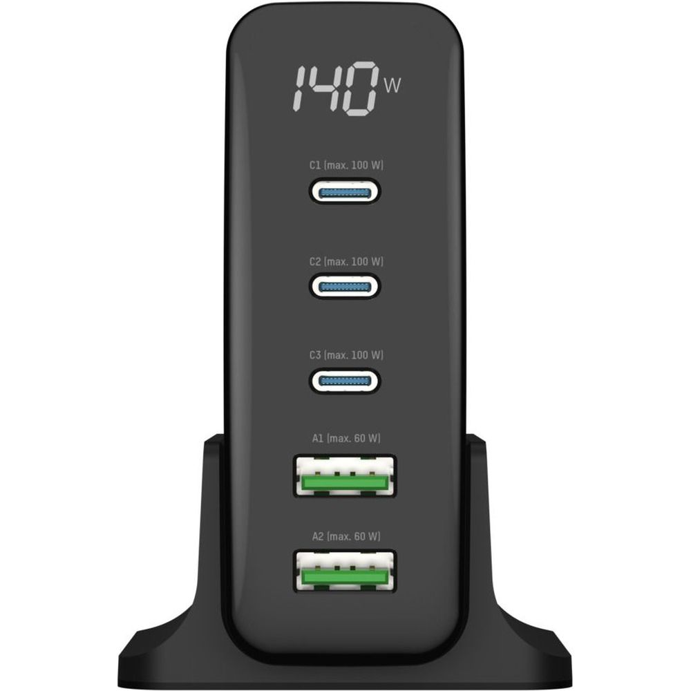Ansmann DC5140PD Caricabatterie da tavolo 140W con display