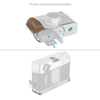 SmallRig 5223 L-Shaped Mount Plate with Wooden Handle for FUJIFILM X half, silver
