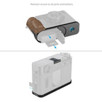 SmallRig 5224 Piastra di montaggio a L con impugnatura in legno per FUJIFILM X half, nero