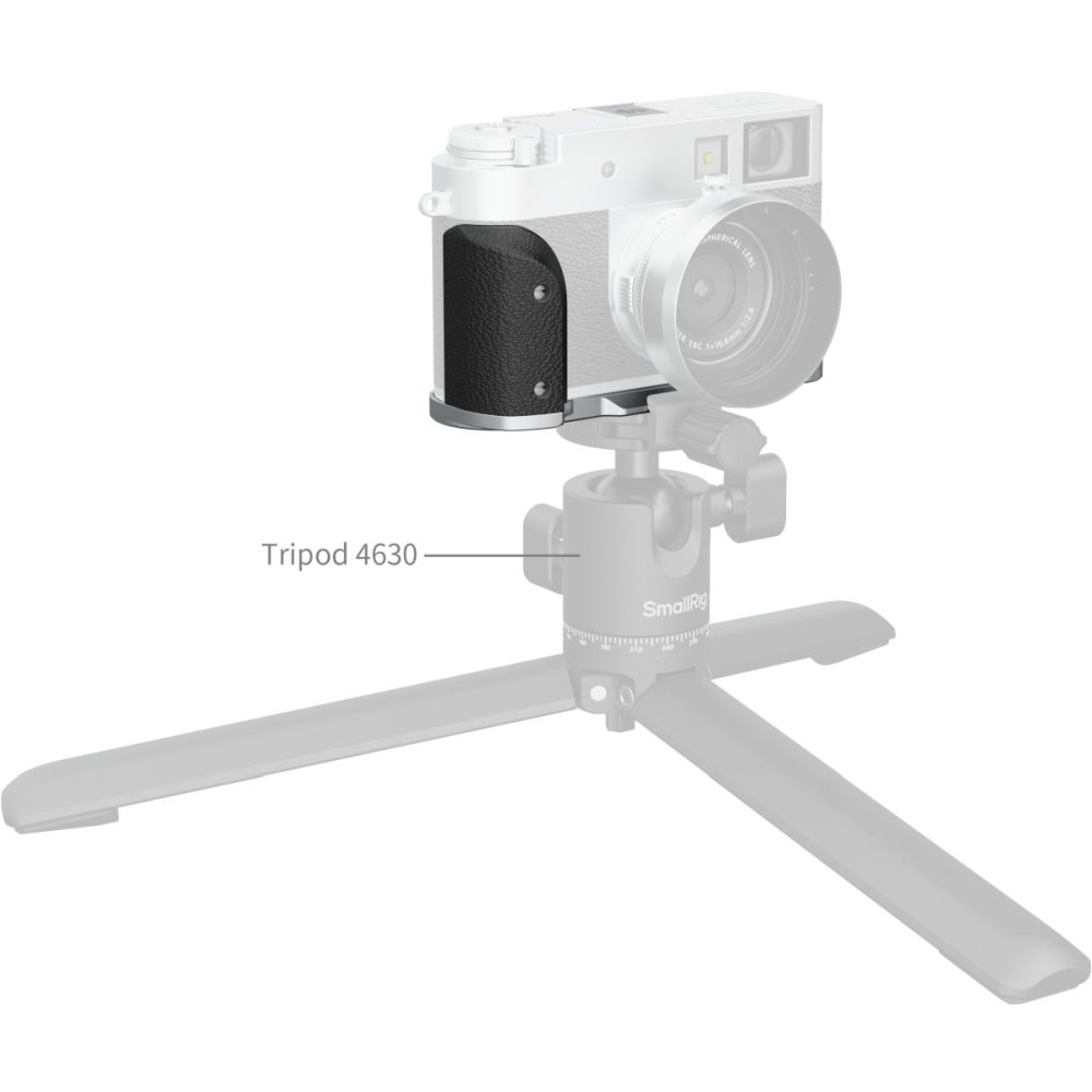 SmallRig 5216 L-Shaped Mount Plate with Silicone Handle for FUJIFILM X half, silver