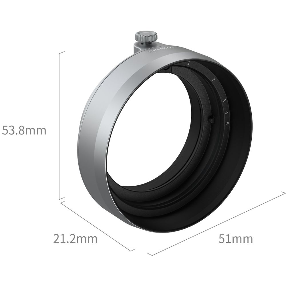 SmallRig 5393 Lens Hood for FUJIFILM X half, silver
