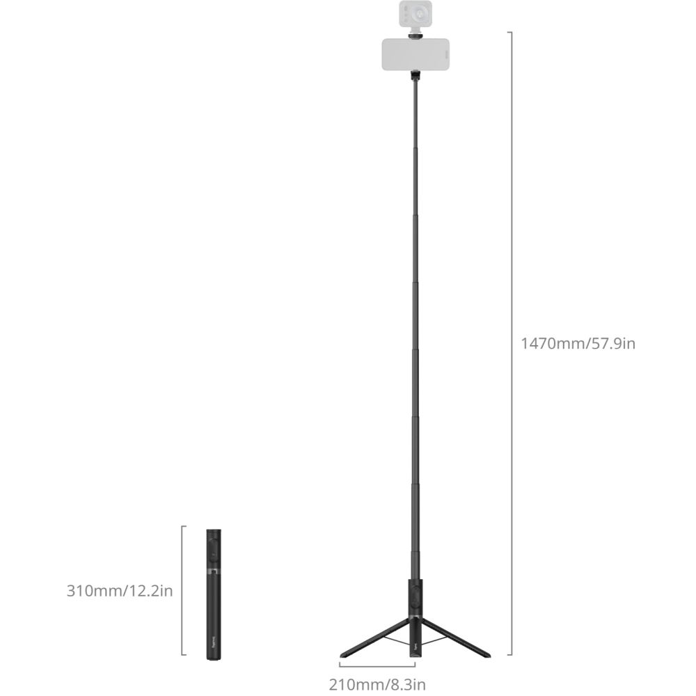 SmallRig 5291 ST30 Lite One-Touch Deploy Bastone per selfie Treppiede