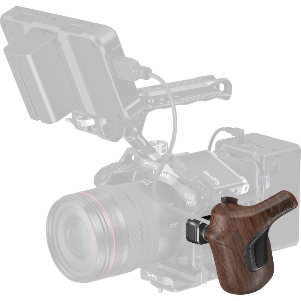 SmallRig 5161 Impugnatura in legno serie "ImageGrip" con morsetto NATO (lato sinistro)