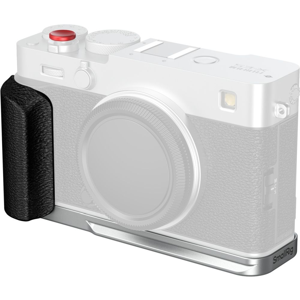 SmallRig 5447 Piastra di montaggio a L con impugnatura in silicone per Fujifilm X-E5, argento