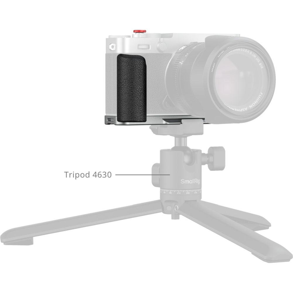 SmallRig 5447 Piastra di montaggio a L con impugnatura in silicone per Fujifilm X-E5, argento