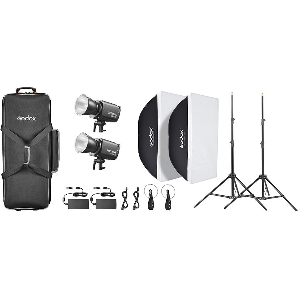 Godox Litemons LA150R K2 RGB LED Video Light 2 Light Kit (black)