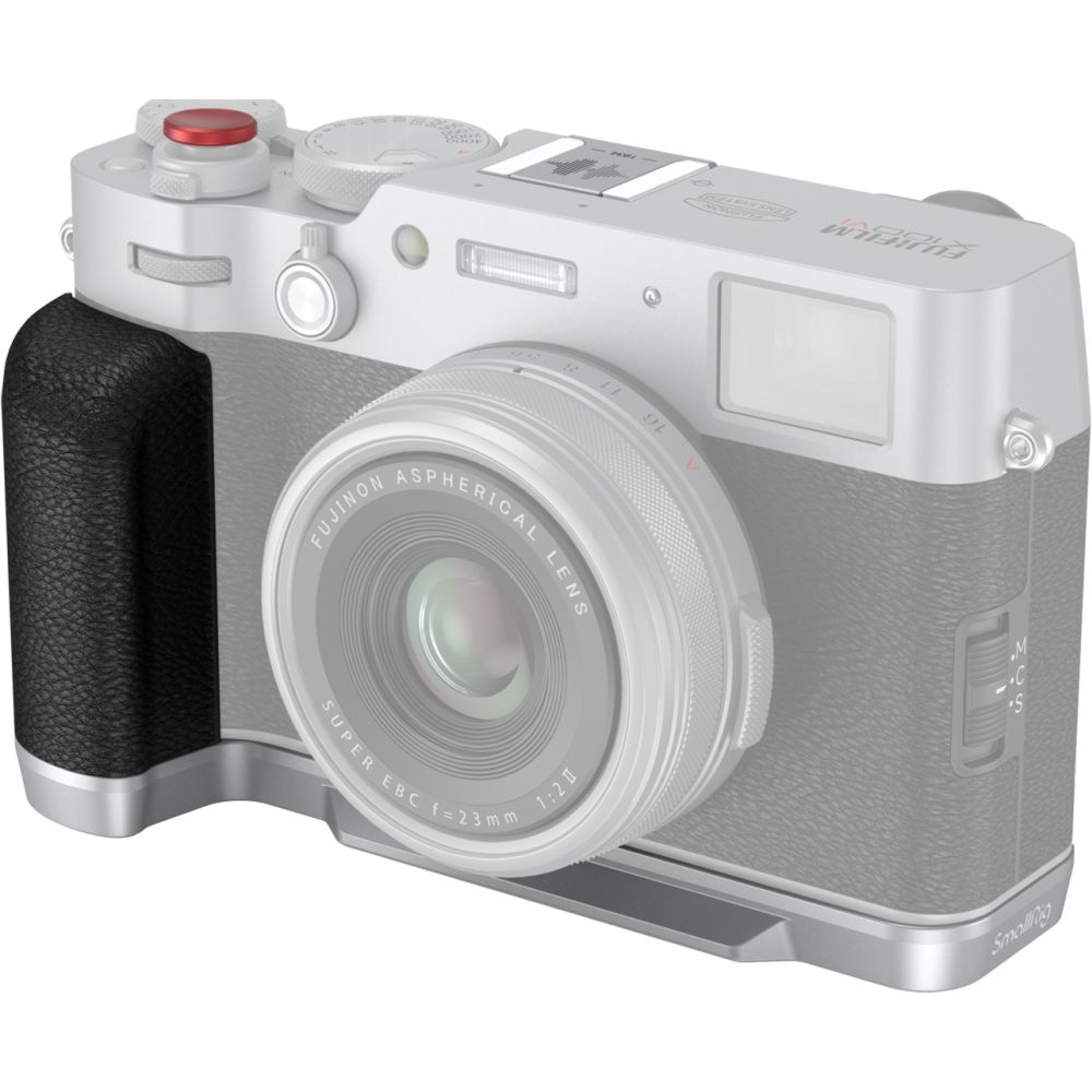 SmallRig 4555B L-Shape Mount Plate with Handle for FUJIFILM X100VI / X100V (Silver)