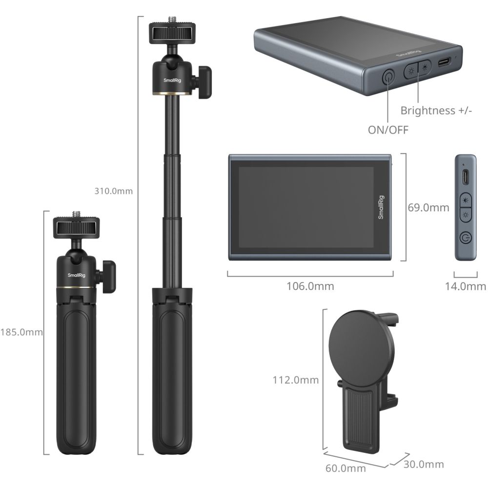 SmallRig 4851B Monitor video wireless per telefono (kit Vlog)