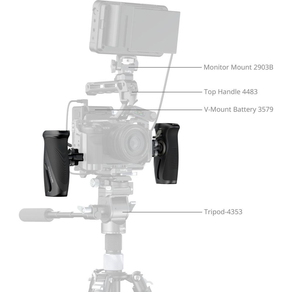 SmallRig 5194 Impugnatura laterale rotante con viti da 1/4"-20