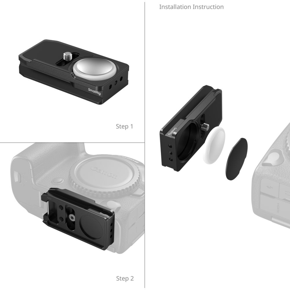 SmallRig MD5424 Piastra con attacco Arca-Swiss per AirTag per Canon