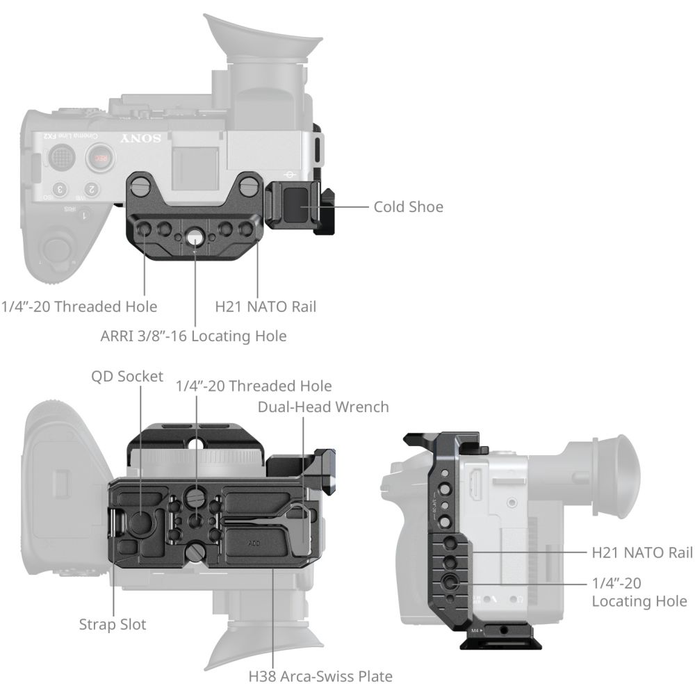 SmallRig 5591 Mezza gabbia per Sony FX2