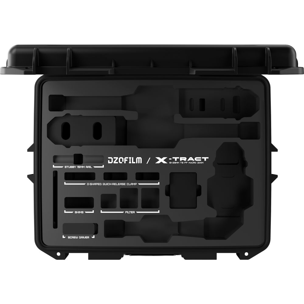 DZOFilm X-tract 18-28mm 0/90/360 gradi Una custodia nera R-Unit 3 pezzi Attacco PL (misuratore)