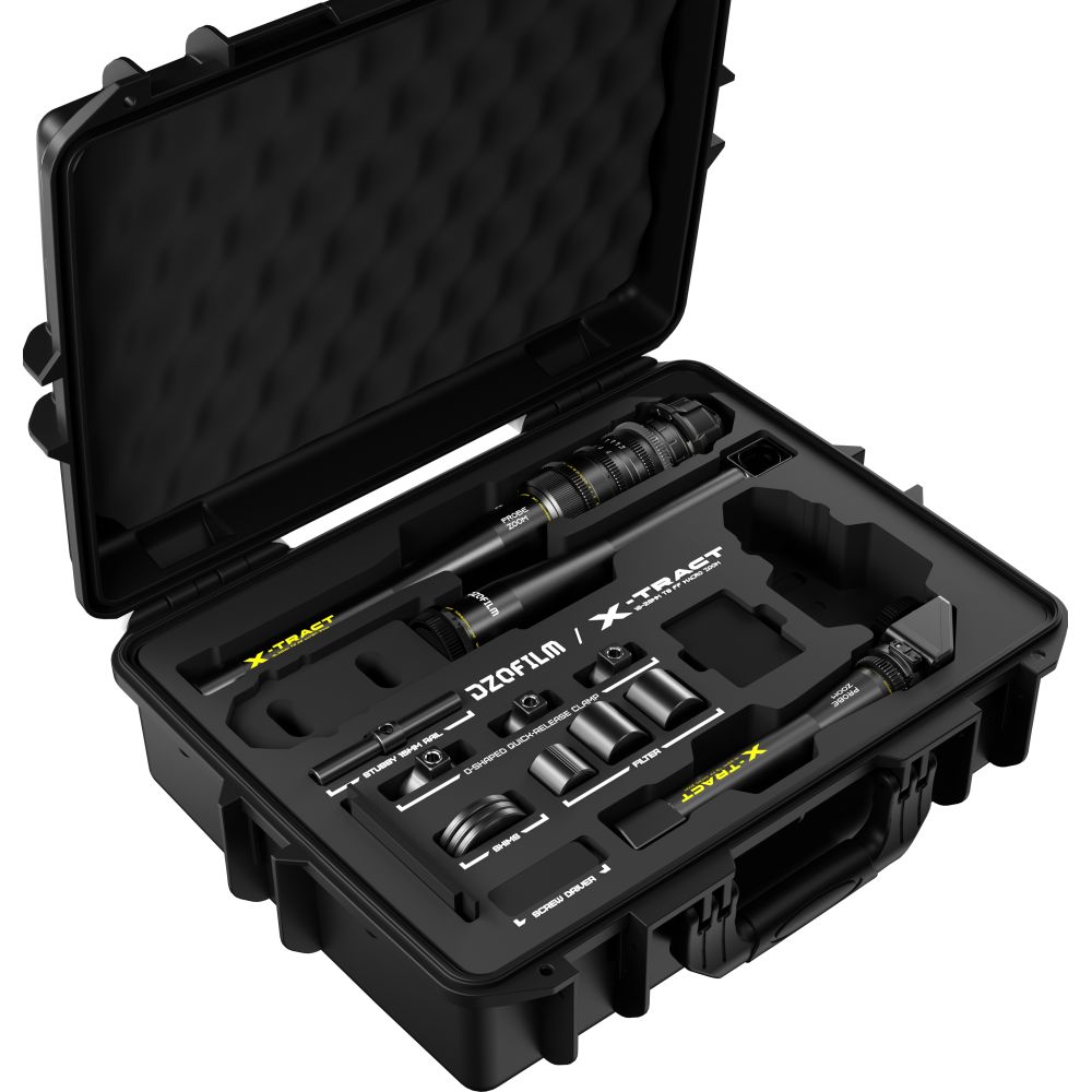 DZOFilm X-tract 18-28mm 0/90/360 gradi Una custodia nera R-Unit 3 pezzi Attacco PL (misuratore)