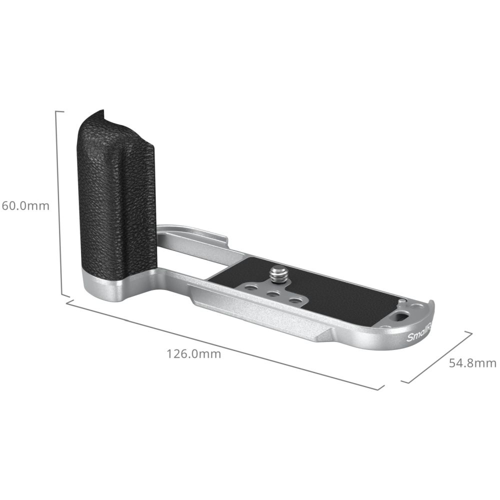 Piastra di montaggio a L SmallRig 4713C con impugnatura in silicone per FUJIFILM X-T50, argento