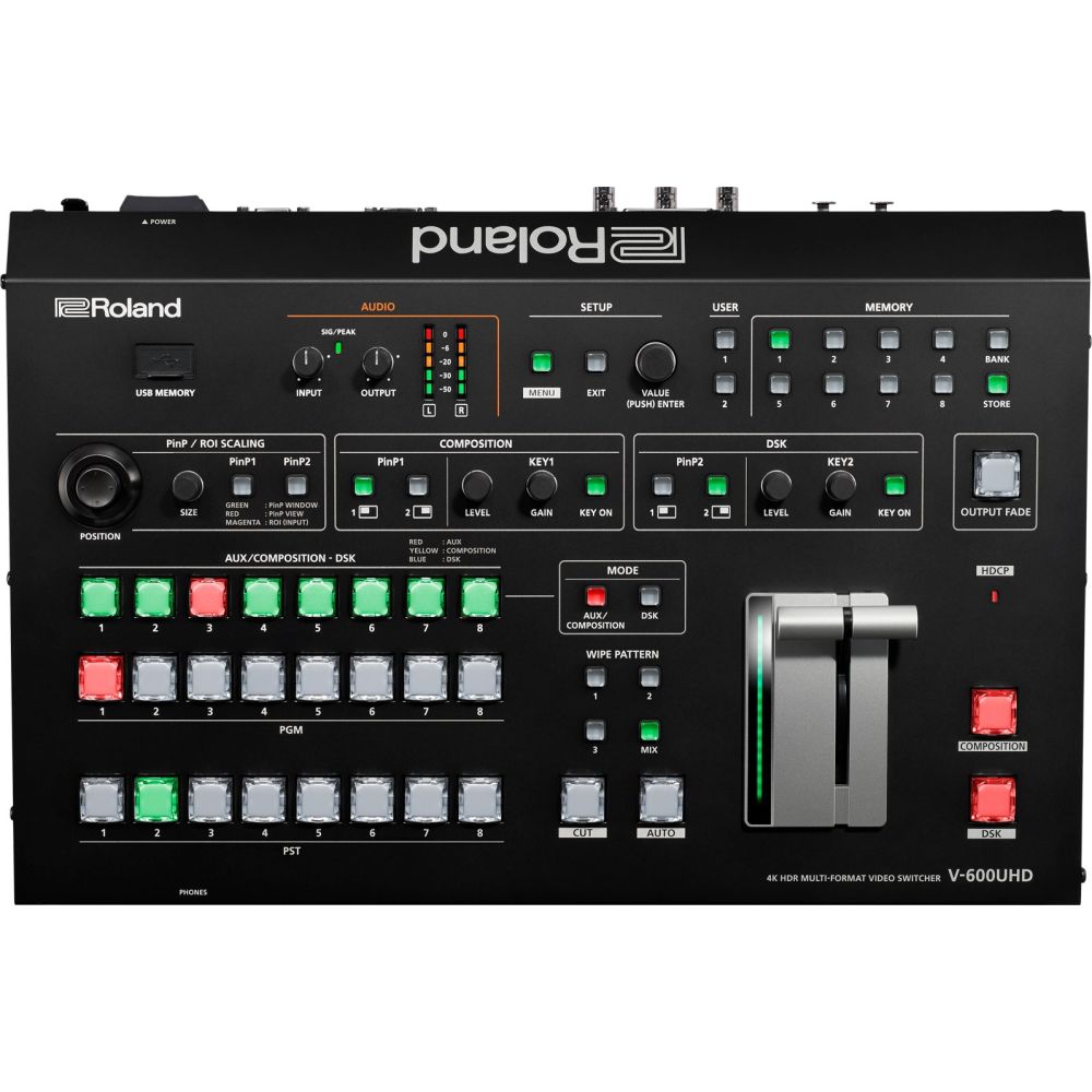 Switcher video multiformato Roland V-600UHD 4K HDR
