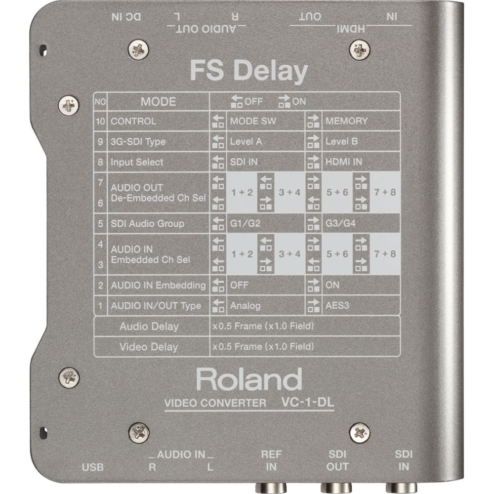Convertitore video Roland VC-1-DL bidirezionale SDI-HDMI con ritardo di sincronizzazione dei fotogrammi