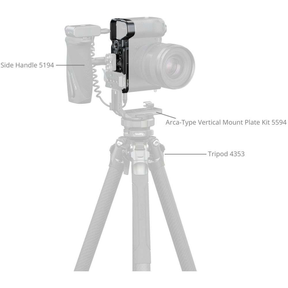 SmallRig 5481 Baseplate with Airtag Slot for Sony Alpha 7C II / Alpha 7CR, black