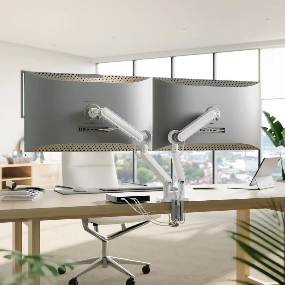 Braccio porta monitor Alogic Glide da 32", doppio
