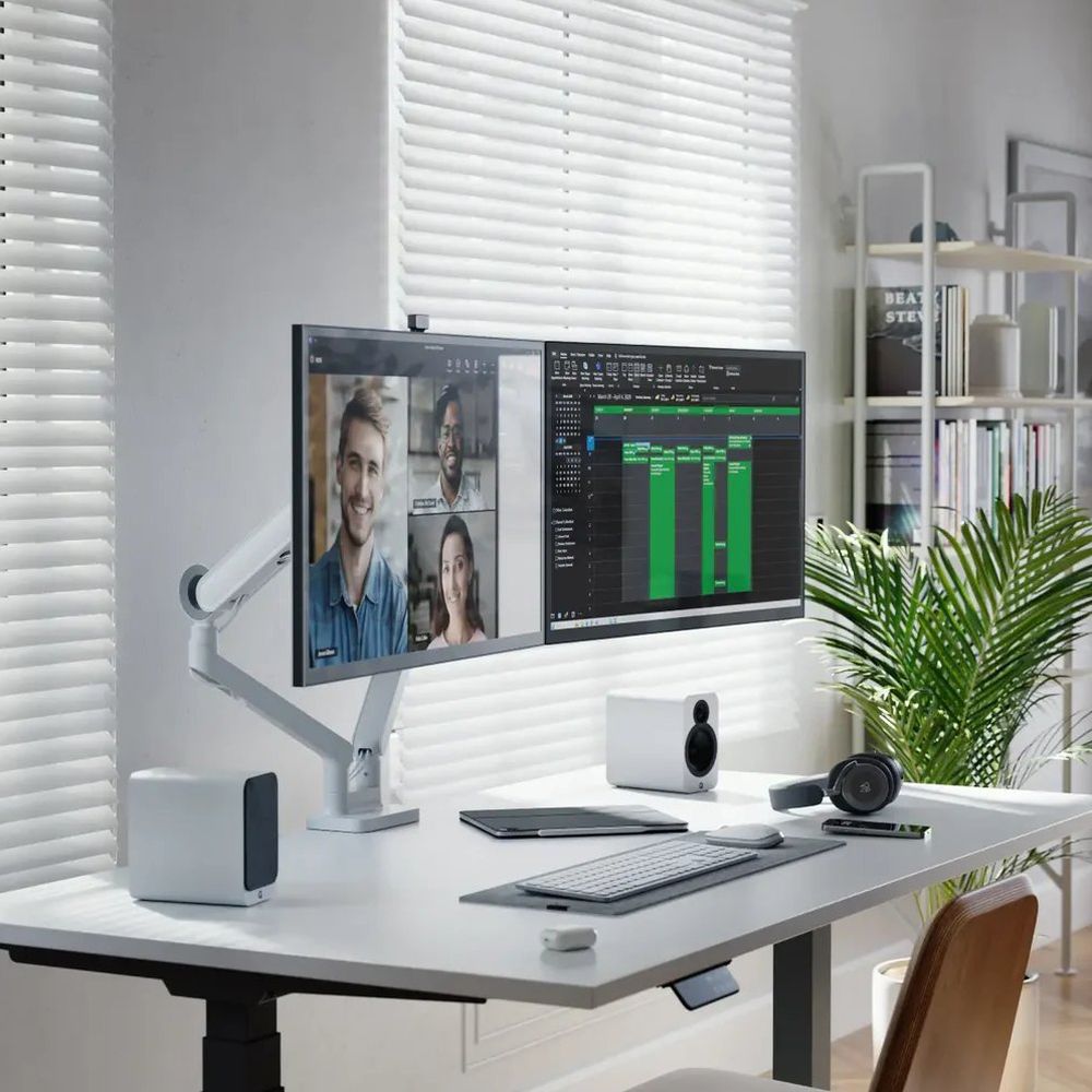 Braccio porta monitor Alogic Glide da 32", doppio