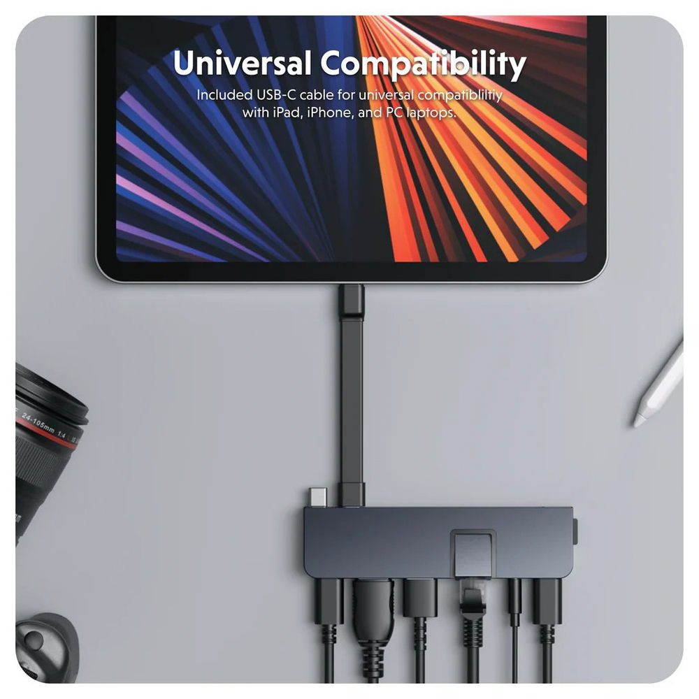 Hub Hyper USB-C HyperDrive Duo Pro 7 in 2 - blu