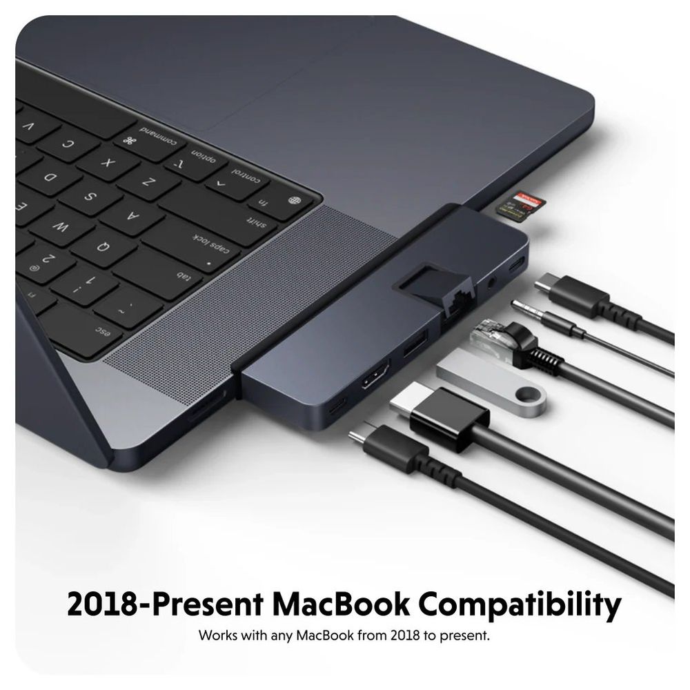 Hub Hyper USB-C HyperDrive Duo Pro 7 in 2 - blu