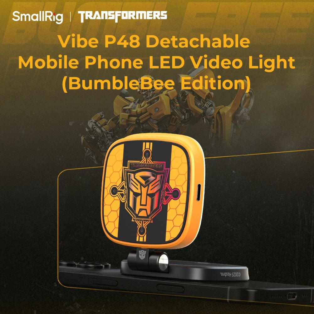 SmallRig 5513 Vibe P48 Luce video LED staccabile per telefono cellulare "BumbleBee Edition"