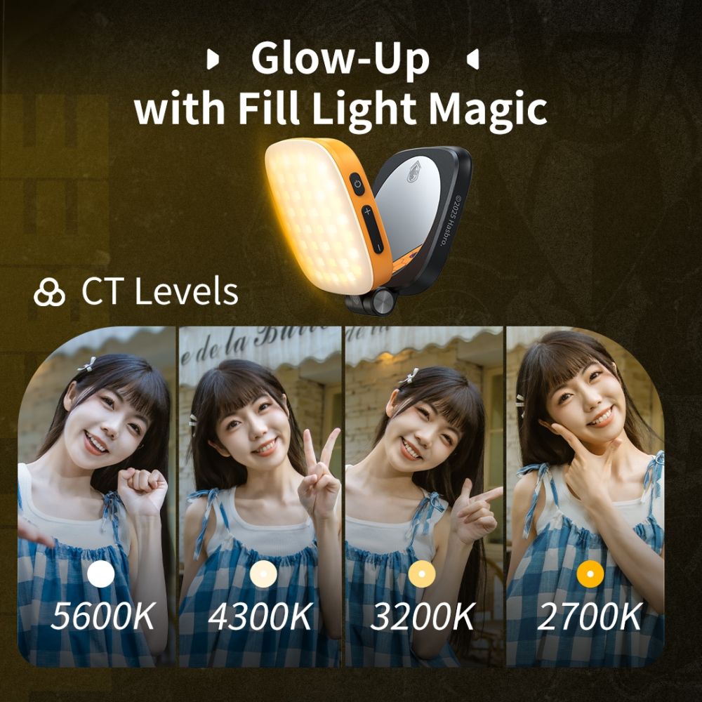 SmallRig 5513 Vibe P48 Luce video LED staccabile per telefono cellulare "BumbleBee Edition"