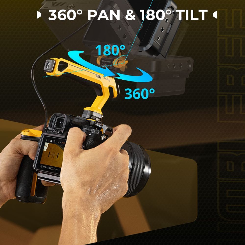 Supporto per monitor regolabile SmallRig 5520 compatibile con viti ARRI 3/8''-16 "BumbleBee Edition"