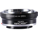 Adattatore per obiettivo K&F Canon FD - Sony E-Attacco