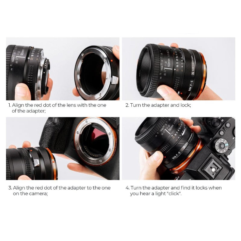 K&F Lens Adapter Nikon F - Sony E-Mount (IV PRO)