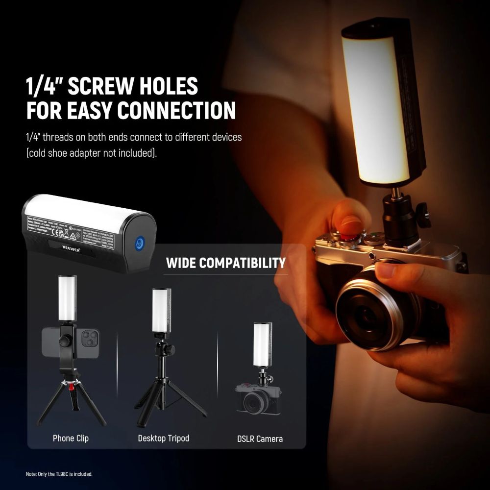 Neewer TL98C 6W lampada tubolare RGB magnetica 108cm