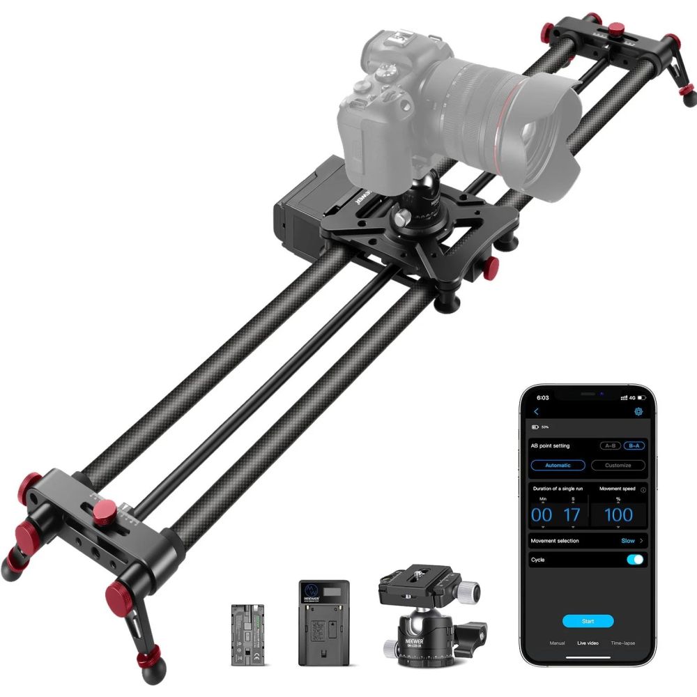 Neewer ER1-120 motorized wireless carbon fiber camera slider
