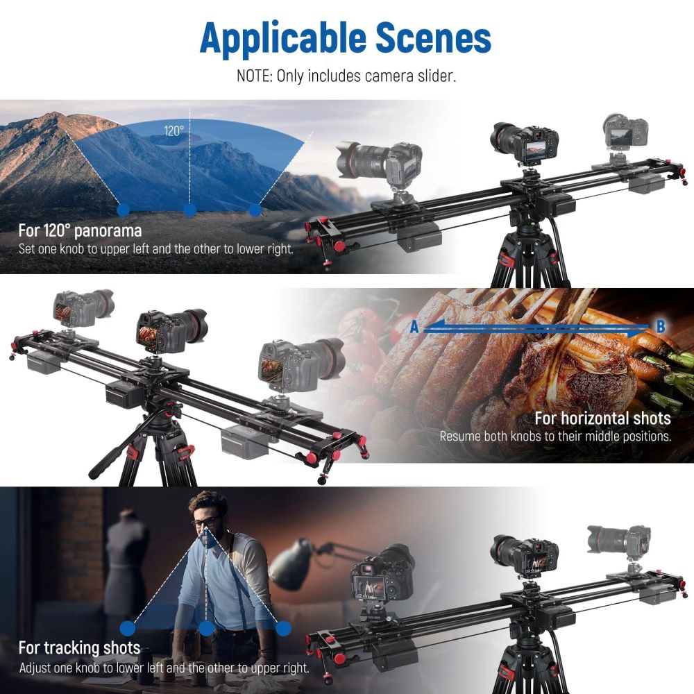 Neewer ER1-120 motorized wireless carbon fiber camera slider