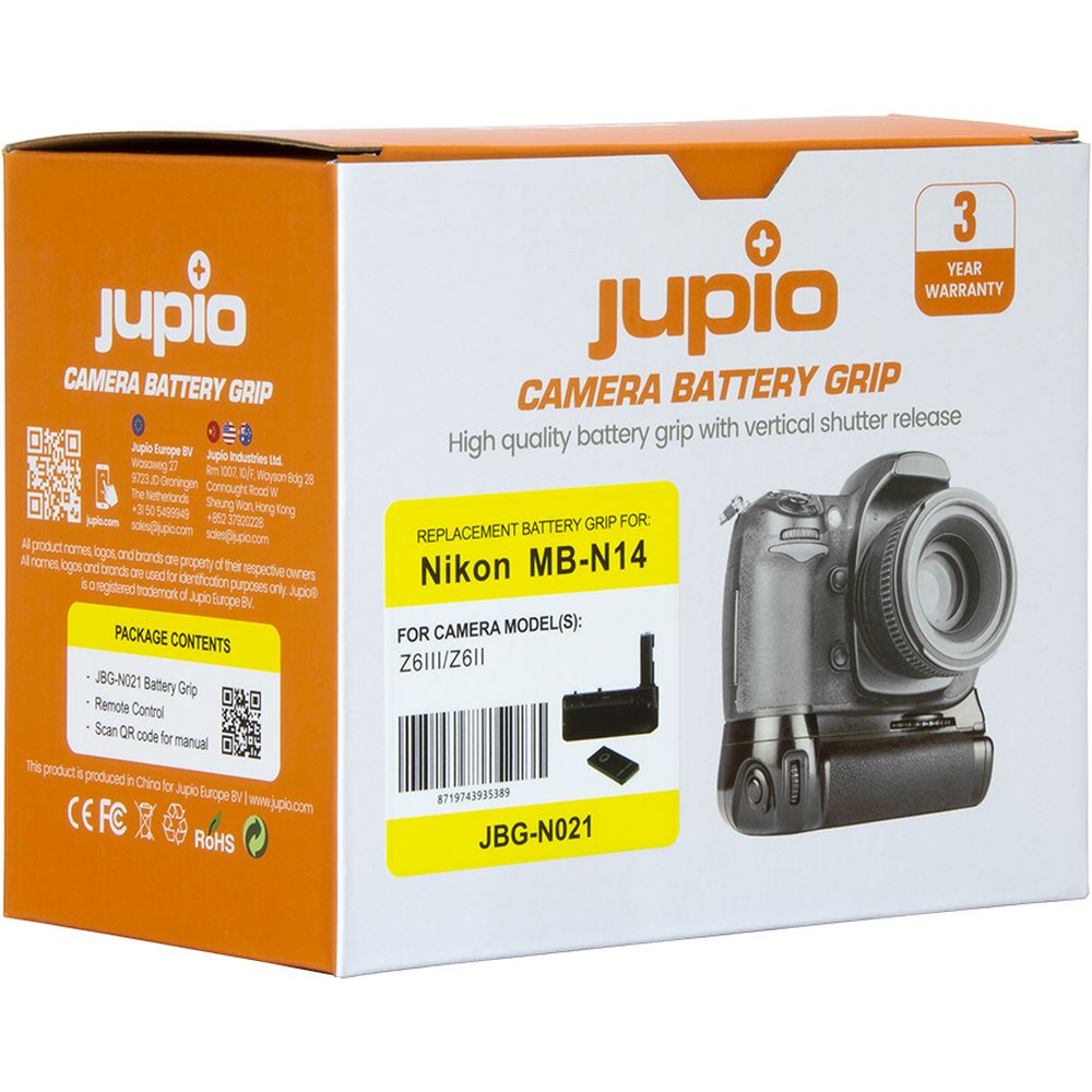 Jupio Impugnatura portabatteria per Nikon Z6 III /Z6 II / Z5 II (MB-N14)