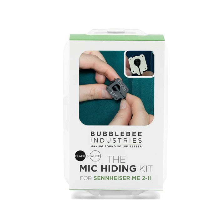 Bubblebee The Mic Hiding Kit Per Sennheiser ME 2-II, Nero e Bianco