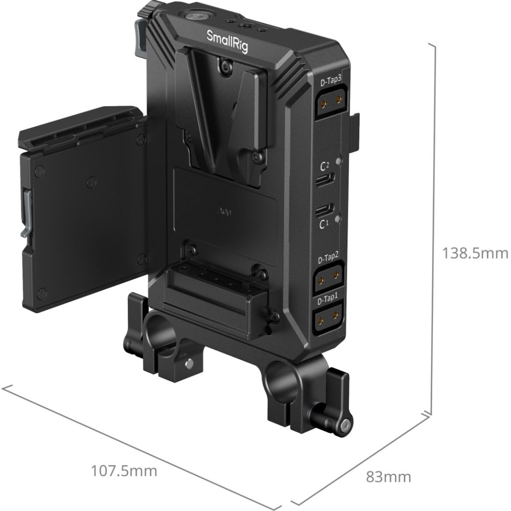 Kit piastra di montaggio batteria SmallRig 5226 V-Attacco per aste LWS da 15mm