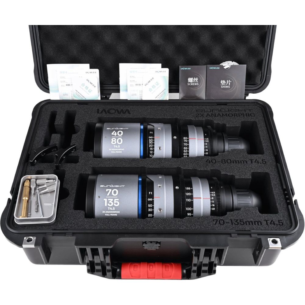 Laowa Sunlight FF 2x Anamorphic Zoom Bundle 40-80/70-135mm Blue