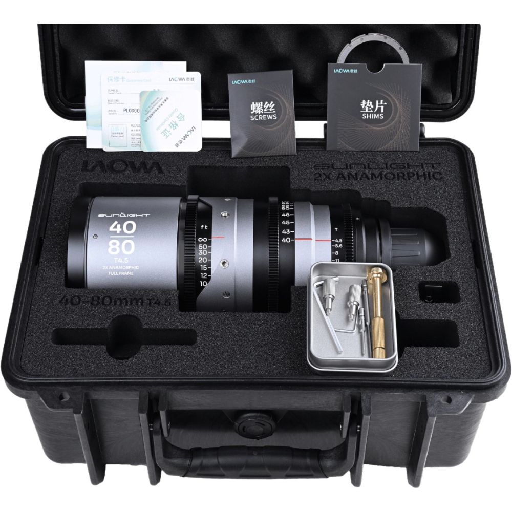 Laowa Sunlight FF 2x Anamorphic Zoom 40-80mm T4.5 Argento