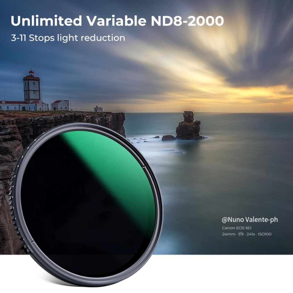 K&F Concept Variable ND filter ND8-2000 super slim - 72mm