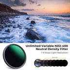 K&F Concept Variable ND filter ND2-400 - 72mm